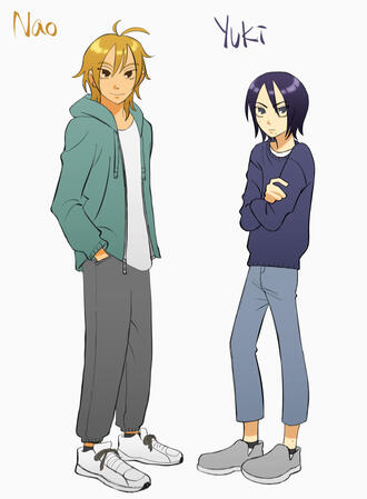 modern au of Yuki & my friend's oc Naoto