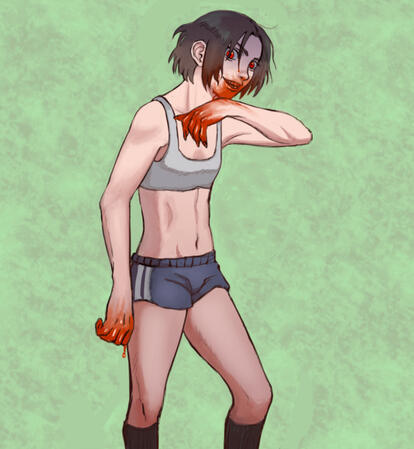 undead jock brought back to life by a nosy witch classmate :-)